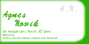 agnes movik business card